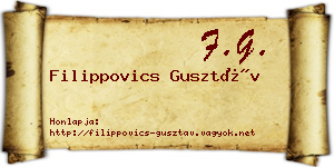 Filippovics Gusztáv névjegykártya